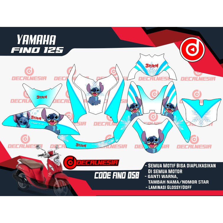 Jual Decal Stiker Yamaha Fino 125 Grande Injeksi Road Race Variasi