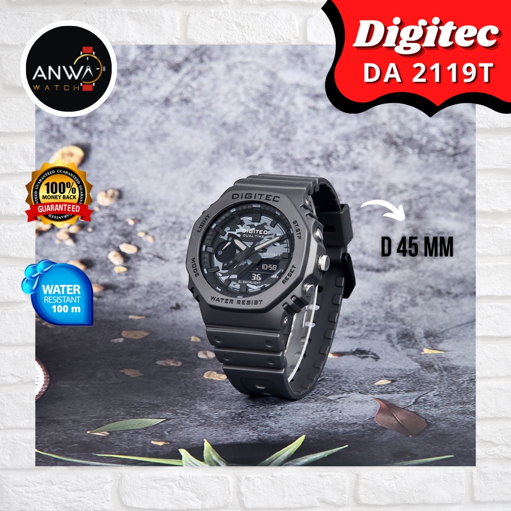 Jual Jam Tangan Pria Dual Time Analog Digital Sport Digitec Da