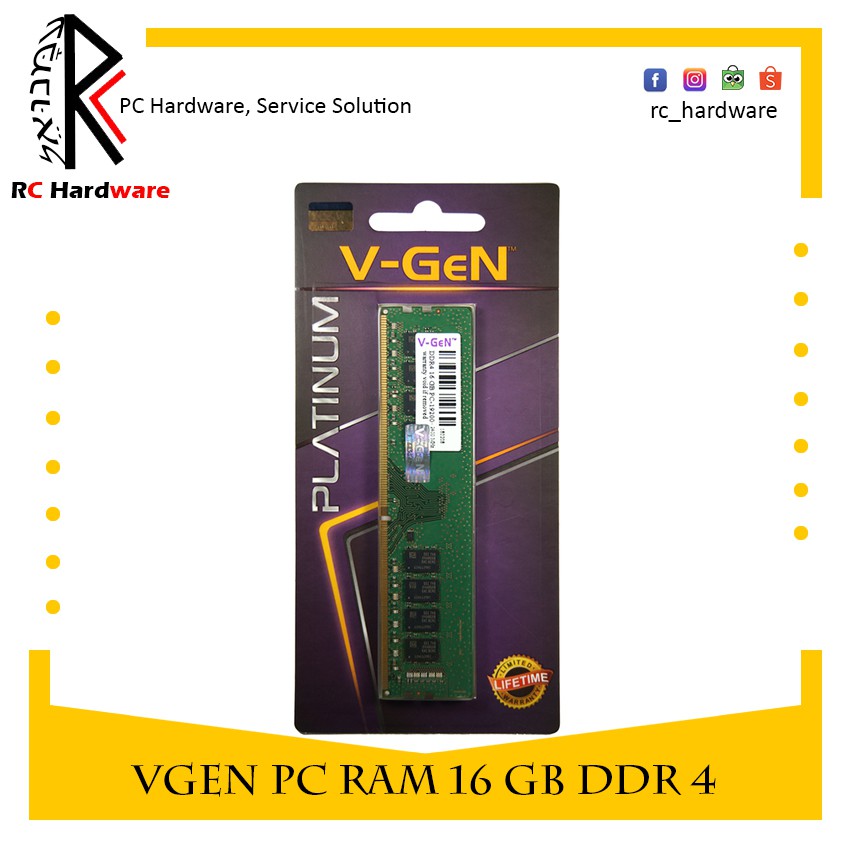 Jual V GeN RESCUE PC Ram 16GB DDR4 PC 19200 2400 Mhz Aksesoris