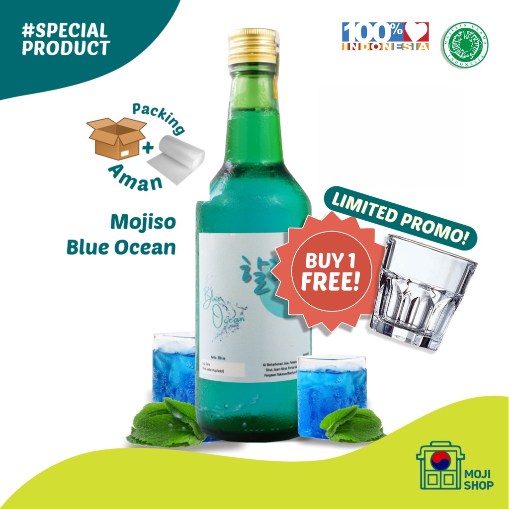 Jual Soju Halal Mojiso Rasa Blue Ocean Halal Mui Non Alcohol Korean