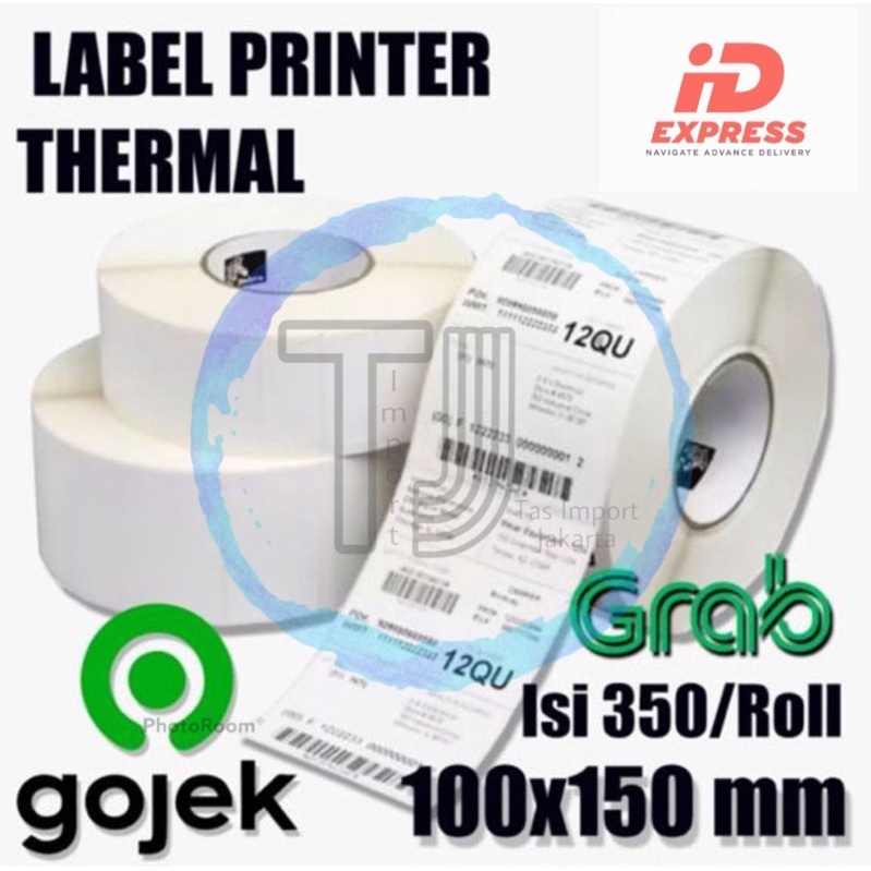 Jual Kertas Sticker Thermal Label Barcode Printer Ukuran 100 X 150 Mm