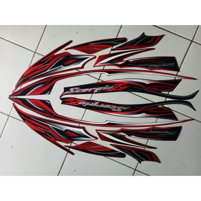 Jual Stiker Striping Yamaha Scorpio Z Hitam Merah Shopee Indonesia