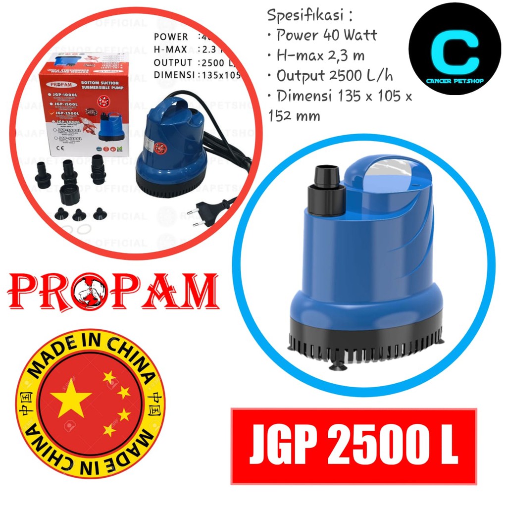 Jual Mesin Pompa Air Celup Kolam Aquarium Ikan Sunsun Propam Jgp L