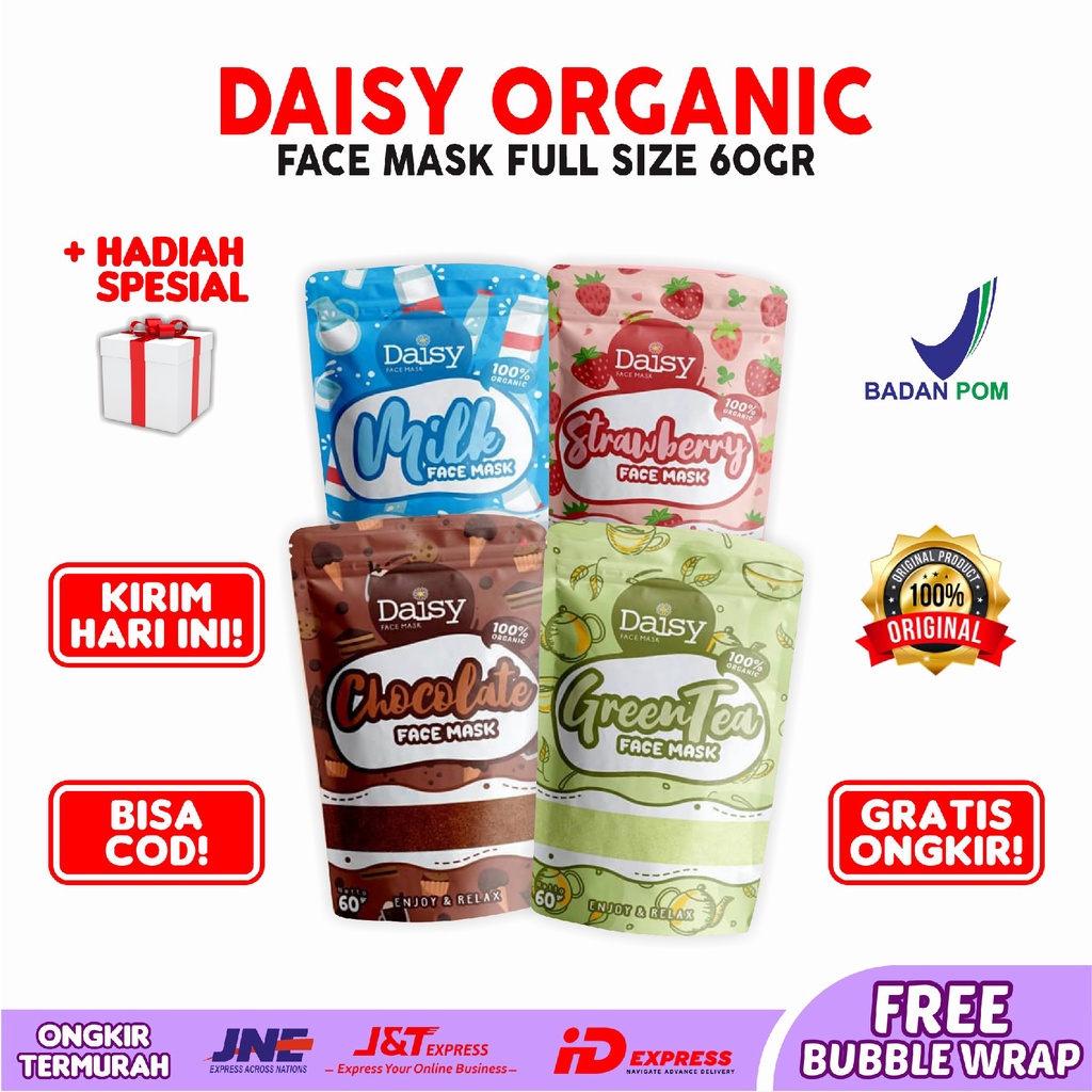 Jual Daisy Organic Mask Bpom Free Kuas Mangkok Original Gr Full