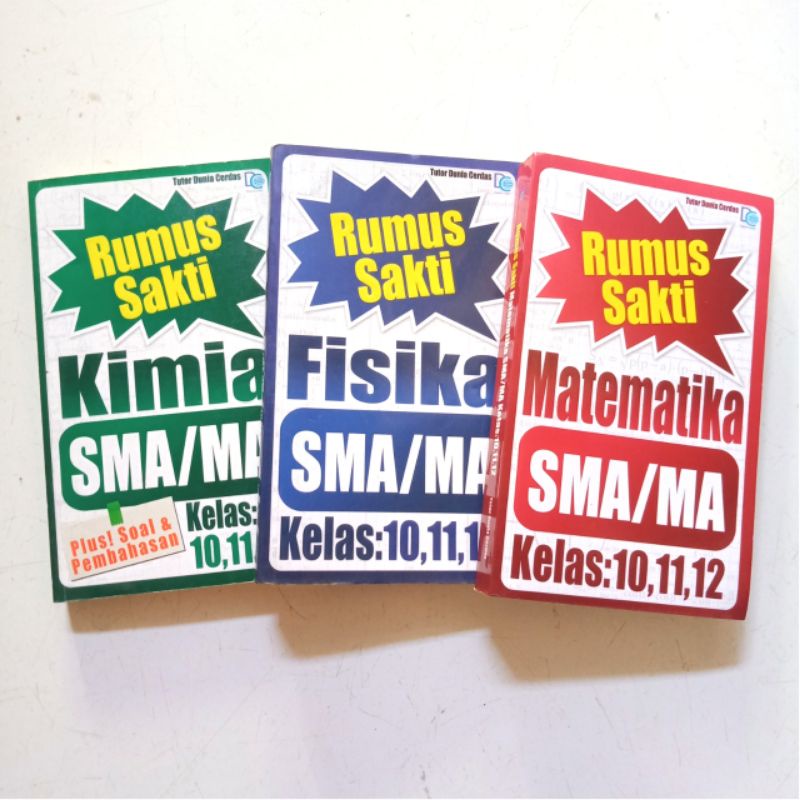 Jual Rumus Sakti Kimia Fisika Matematika Sma Ma Kelas Shopee