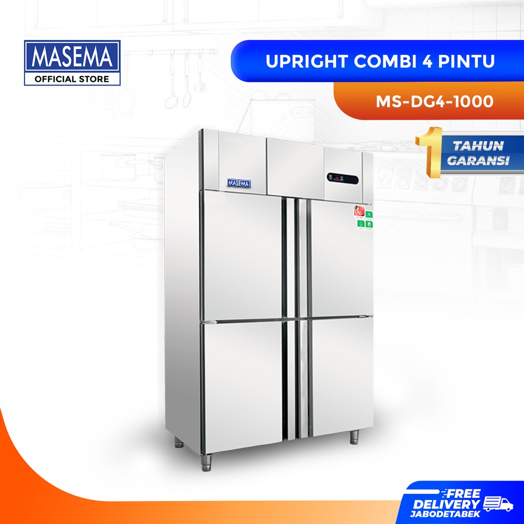 Jual Masema Upright Combi 4 Pintu Chiller Freezer MS DG4 1000