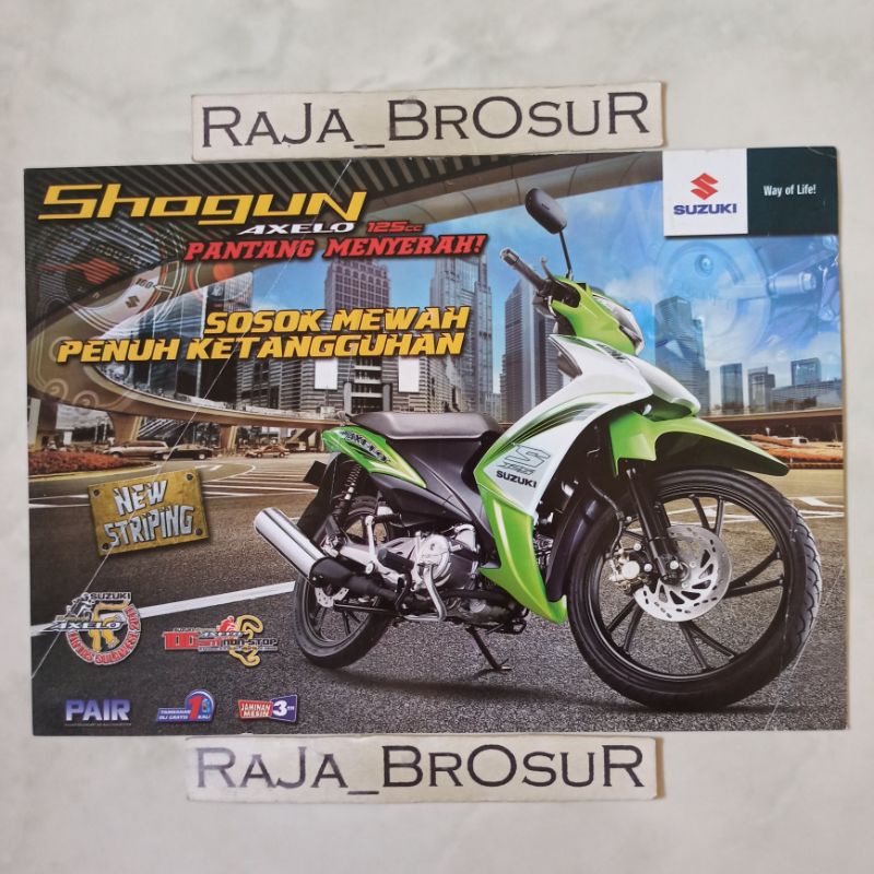 Jual Poster Brosur Katalog Flyer Suzuki Shogun Axelo 125cc 2014