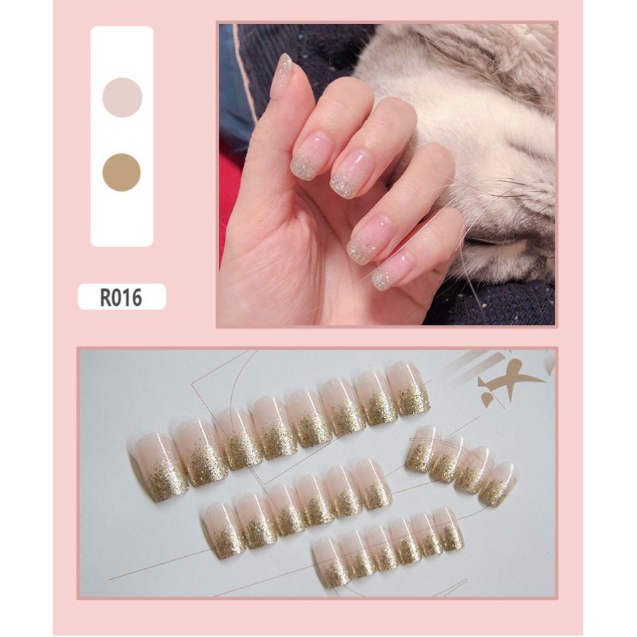 Jual Kuku Palsu Pcs Set Long Cute Nude Color Wedding Nail Art Kuku