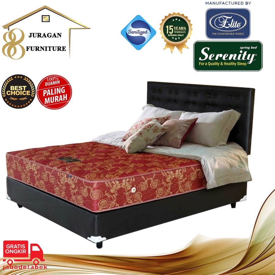 Jual Full Set Kasur Springbed Serenity Superstar By Elite Springbed