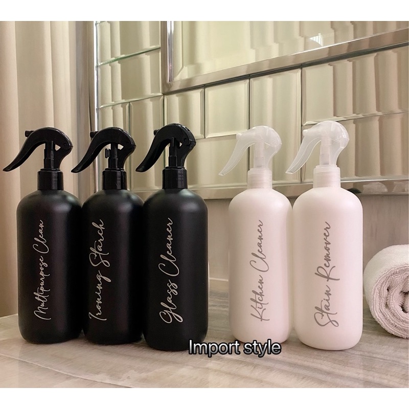 Jual Botol Spray N Hitam Putih Ml Silver Chic Aesthetic Bottle