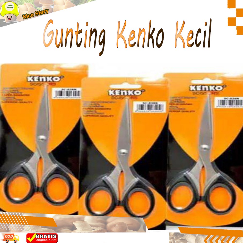 Jual Ncs Gunting Kertas Stainless Steel Merk Kenko Scissor Cm