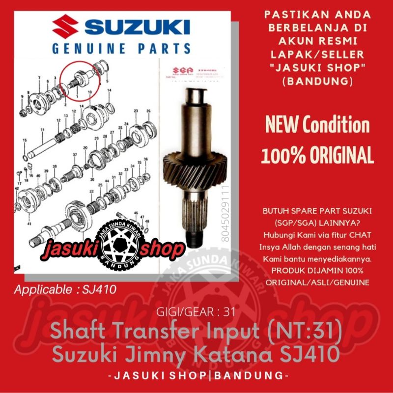 Jual Gear Gigi As Input Shaft Input Transfer Case TC 31 44 Suzuki Jimny