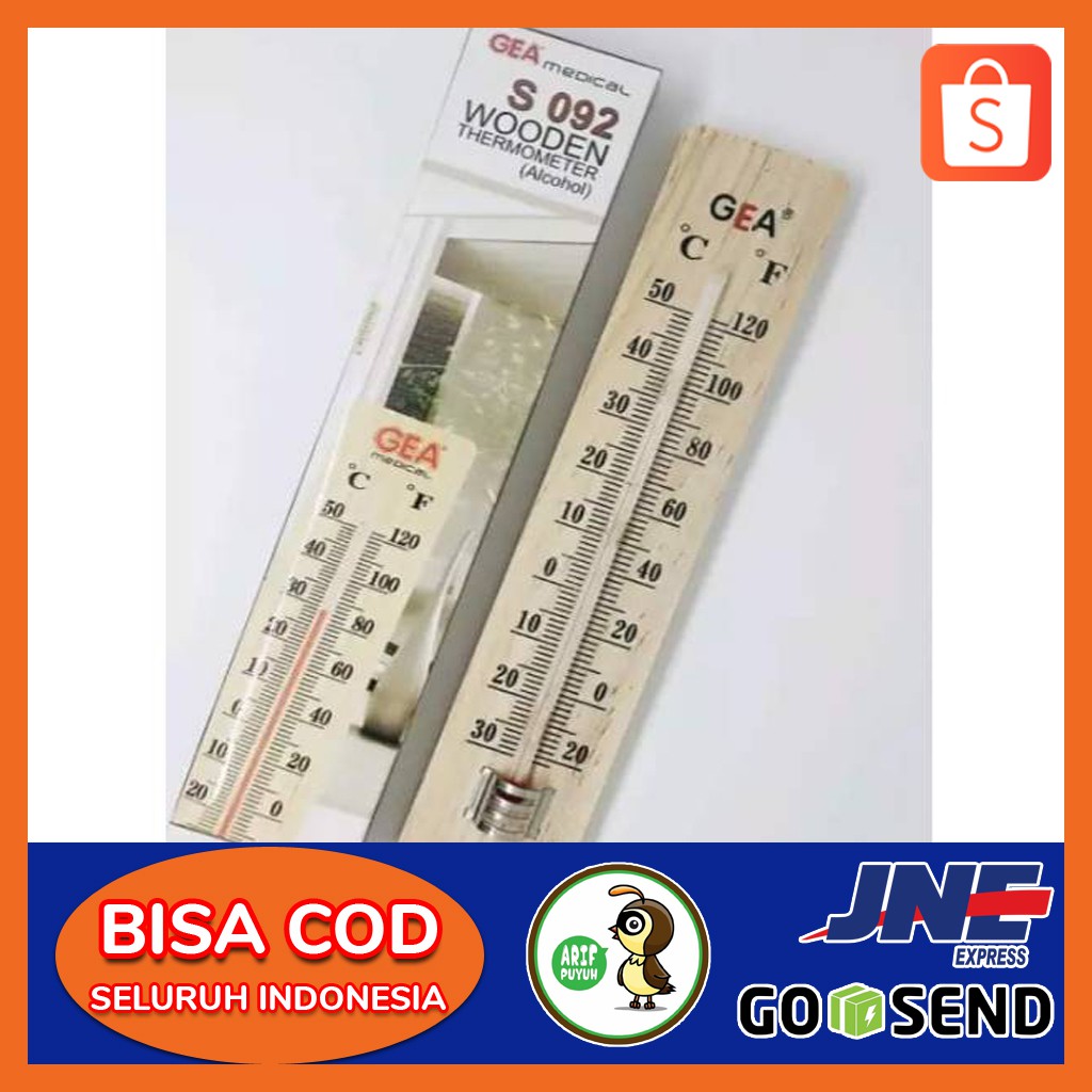 Jual Thermometer Kayu GEA Termometer Ruangan Kayu Termometer Dinding