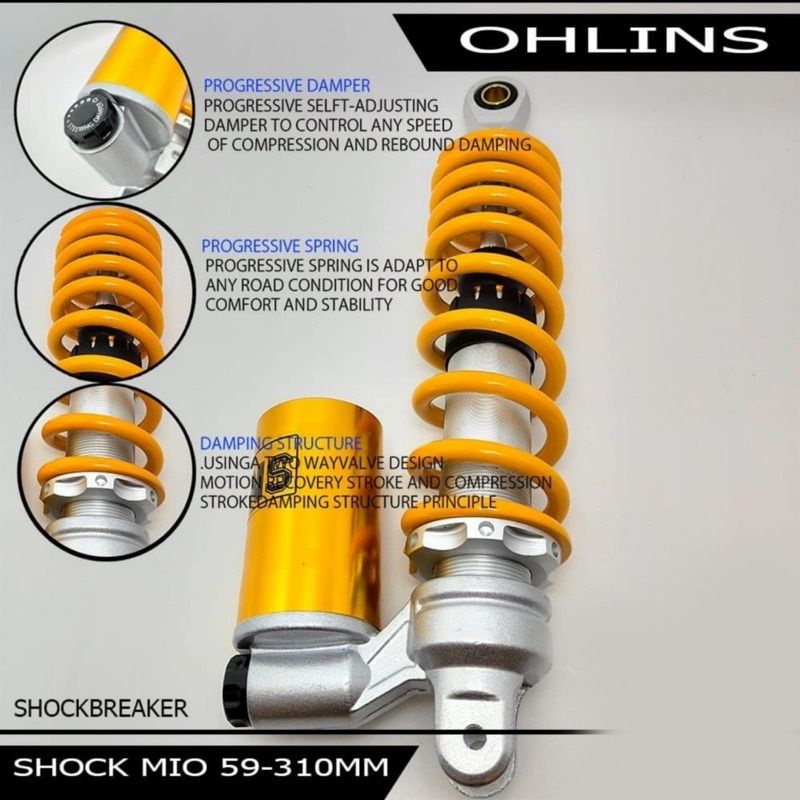 Jual Shockbreaker Belakang Tabung Bawah Shock Model Sok Matic Uk 330mm