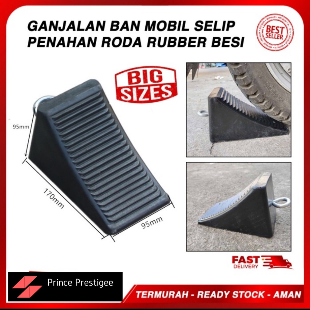 Jual Ganjalan Ban Mobil Parkir Penahan Roda Rubber Wheel Parking