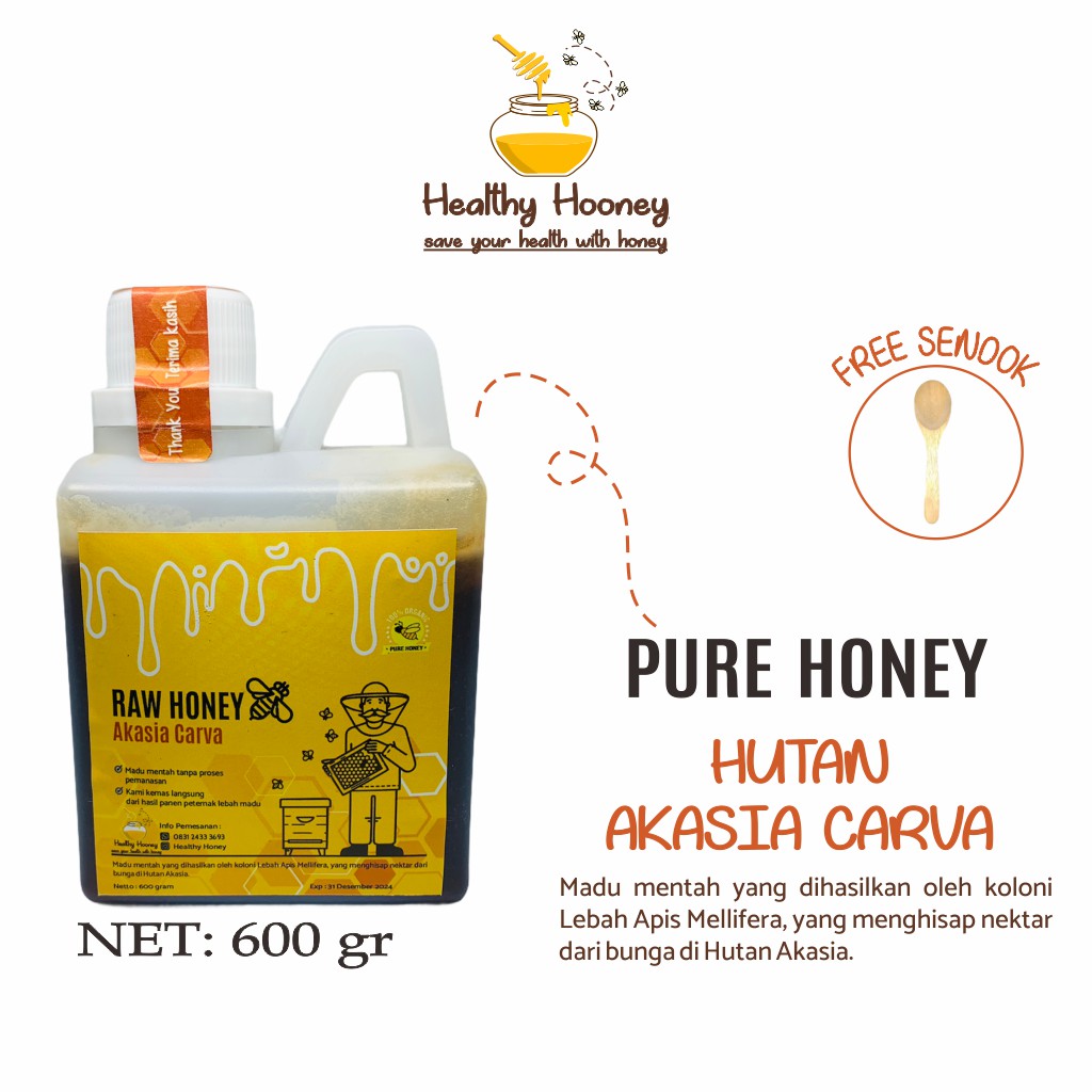 Jual Madu Hutan Murni Mentah Asli Akasia Carva Alami Pure Natural Raw