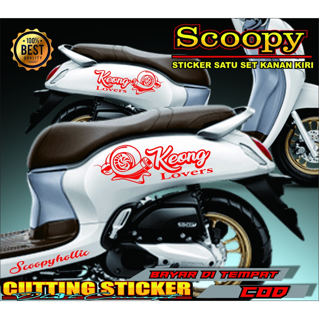 Jual STICKER SCOOPY KEONG LOVERS CUTTING STICKER STRIPING CUTTING