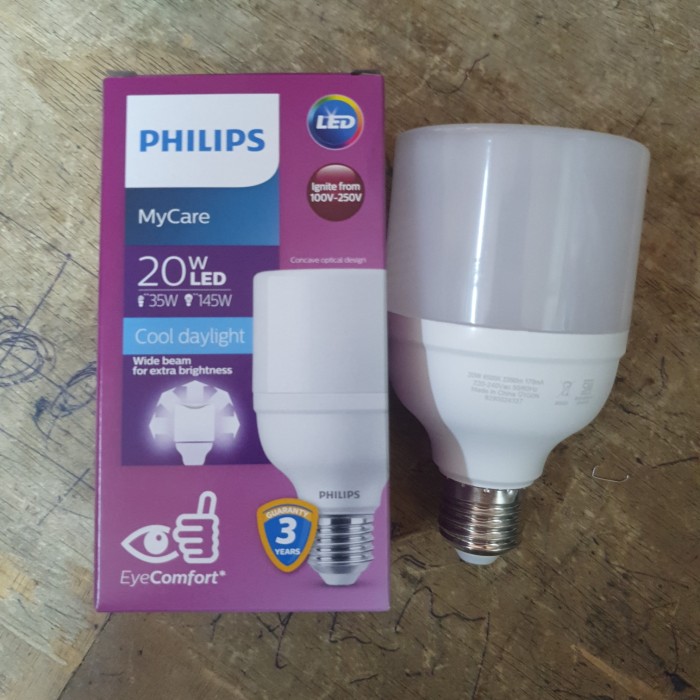 Jual LAMPU PHILIPS MYCARE LED BRIGHT E27 20W MODEL KAPSUL PENGGANTI