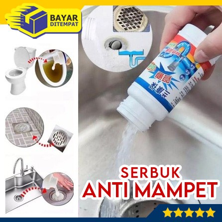 Jual Bubuk Anti Sumbat Mampet Serbuk Pembersih Saluran Air WC Kloset