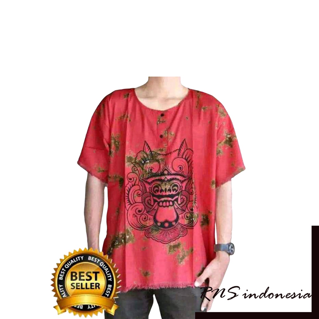 Jual Kaos Barong Bali Dewasa Katun Rayon M L Xl Xxl Jumbo Oleh Oleh