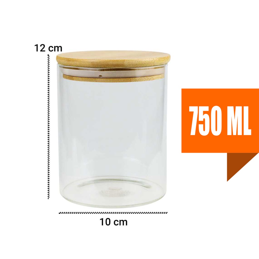 Jual Toples Kaca Penyimpanan Makanan Borosilicate Glass Storage Jar