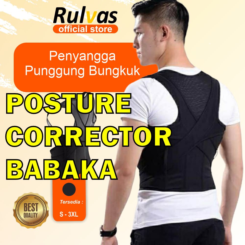 Jual Posture Back Corrector Sabuk Terapi Penyangga Punggung Babaka Pria