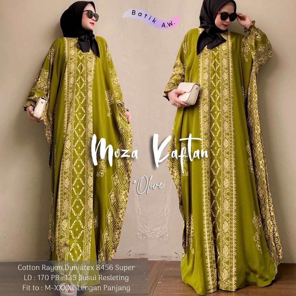 Jual Batik A W Popy Kaftan Wanita Jumbo XXXXL Motif Branded Gucci