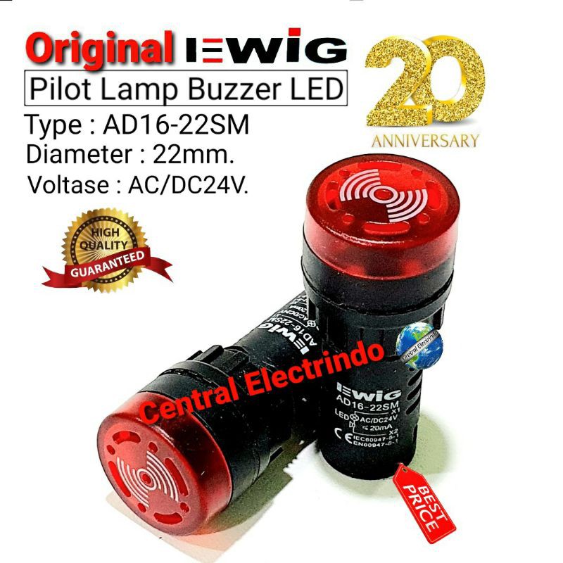 Jual Pilot Lamp Buzzer Led Mm Ac Dc V Ewig Shopee Indonesia