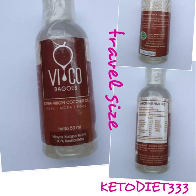 Jual VCO Vico Bagoes 60ml Virgin Coconut Oil Shopee Indonesia