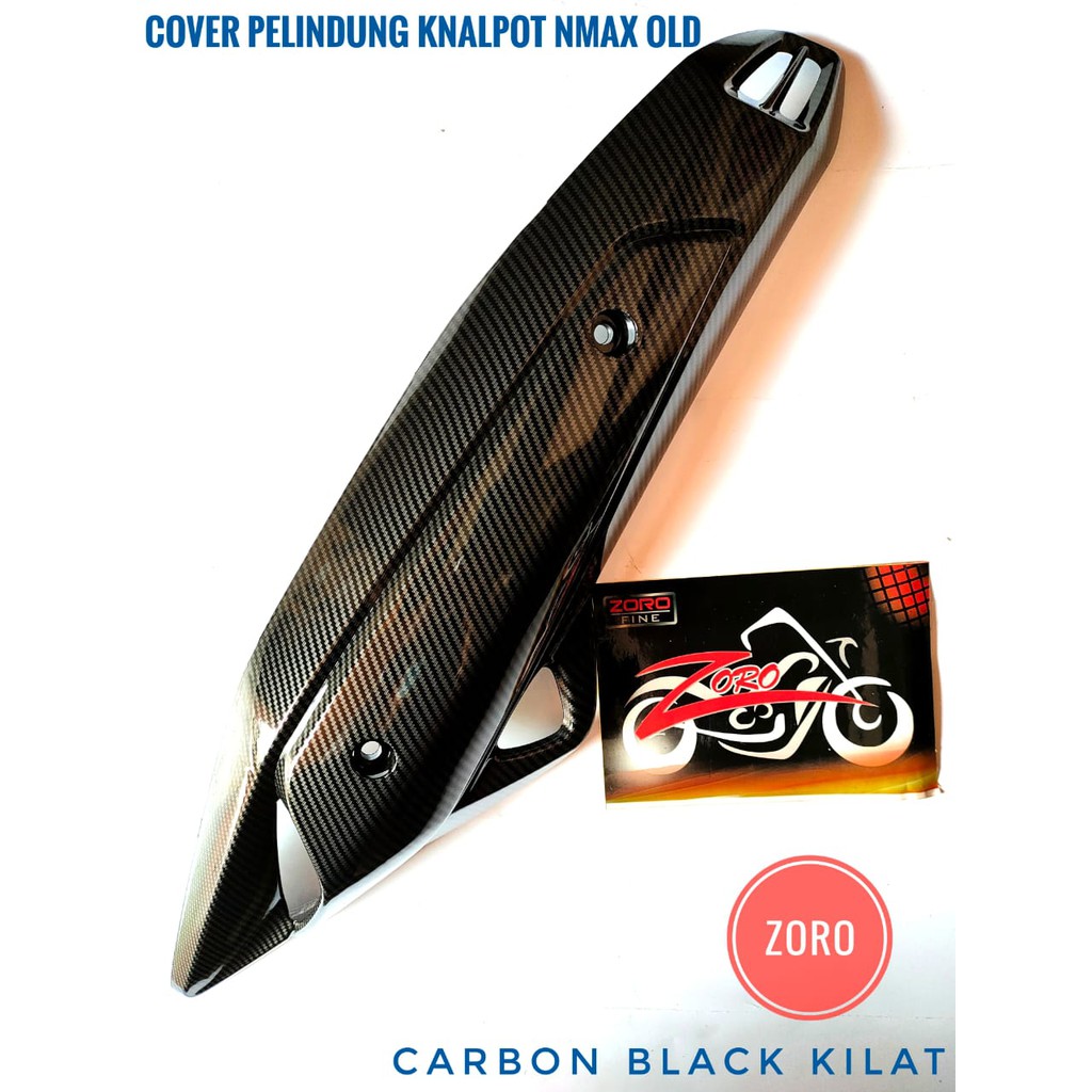 Jual Cover Tutup Knalpot Nmax Aerox Old New Hitam Carbon 2016 2017 2018