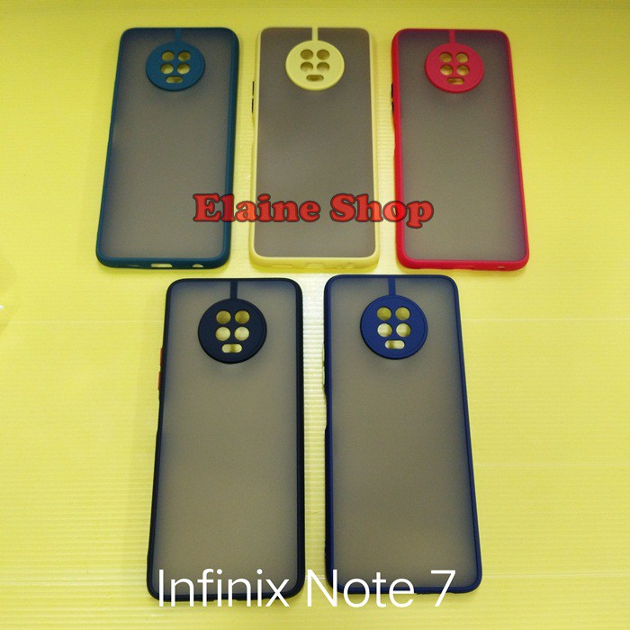 Jual INFINIX NOTE 7 Case Dove Kamera Matte Transparan Slim Fuze Macaron