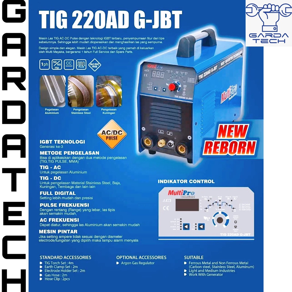 Jual Trafo Las Multipro Argon AC DC TIG 220 AD G JBT Shopee Indonesia