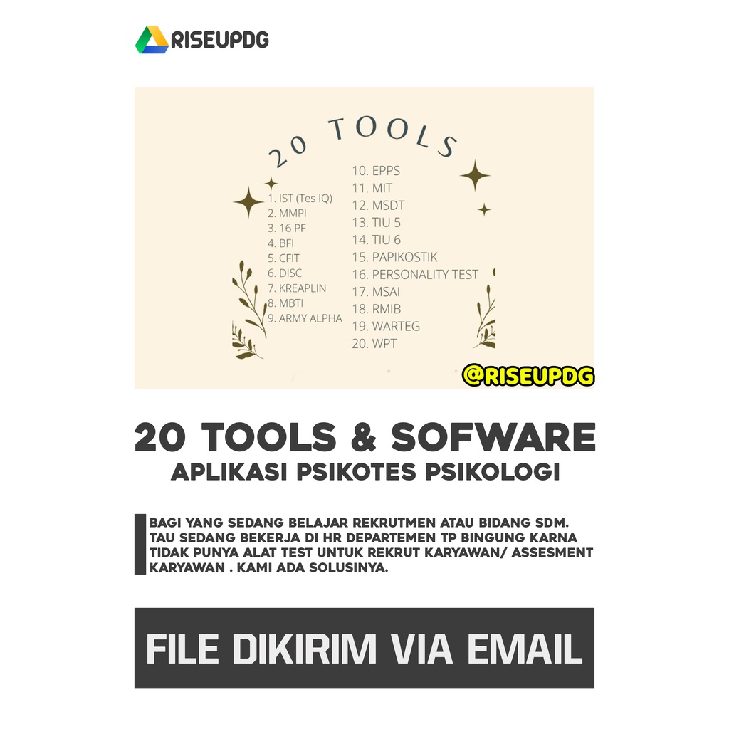 Jual Tools Dan Software Psikotes Psikologi Shopee Indonesia