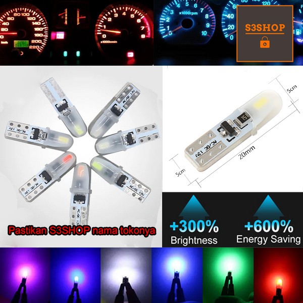 Jual Lampu LED T5 Speedometer Dashboard 2 Led Chip 3014 Model Canbus