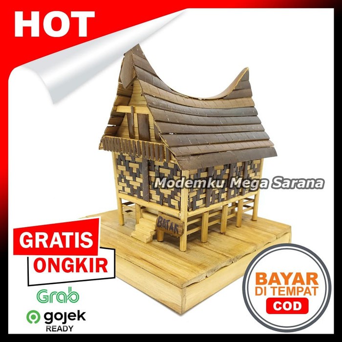 Jual Miniatur Rumah Adat Batak Toba Dari Bambu Shopee Indonesia