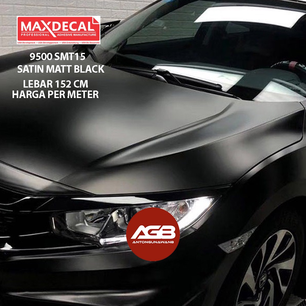 Jual Lebar Cm Sticker Maxdecal Smt Satin Matt Black Semi