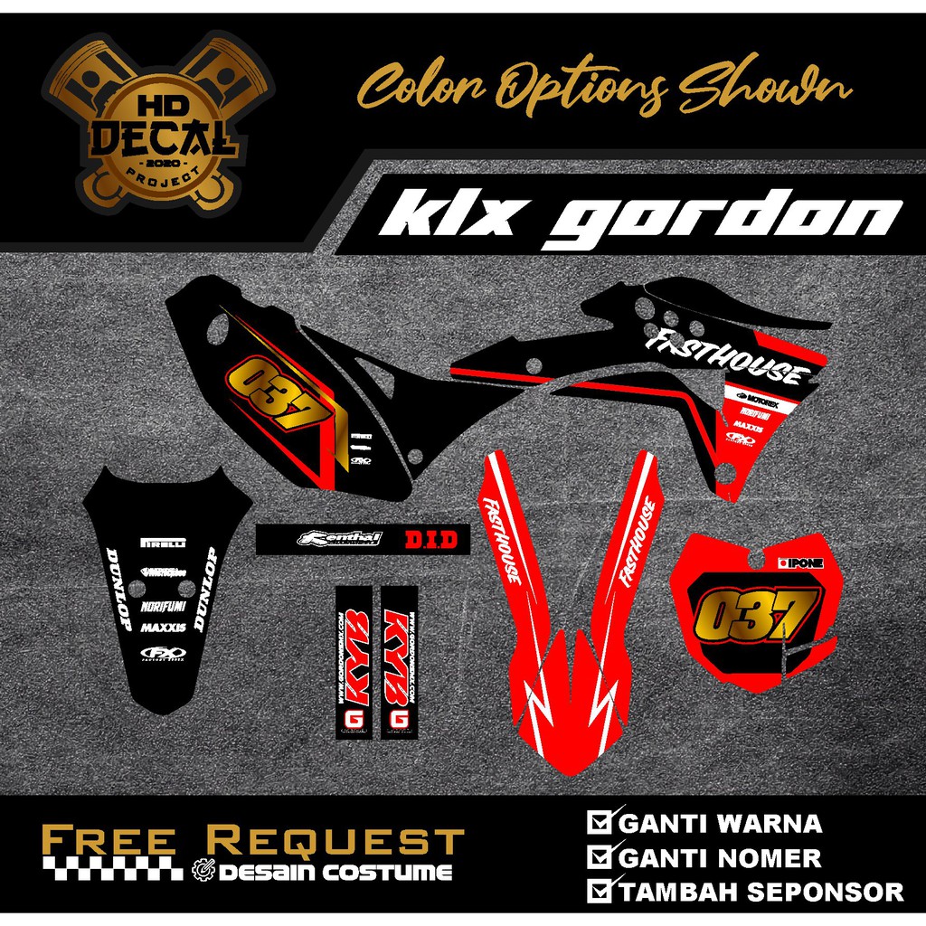 Jual DECAL STIKER KLX GORDON FULL BODY DESAIN COSTUME Shopee Indonesia