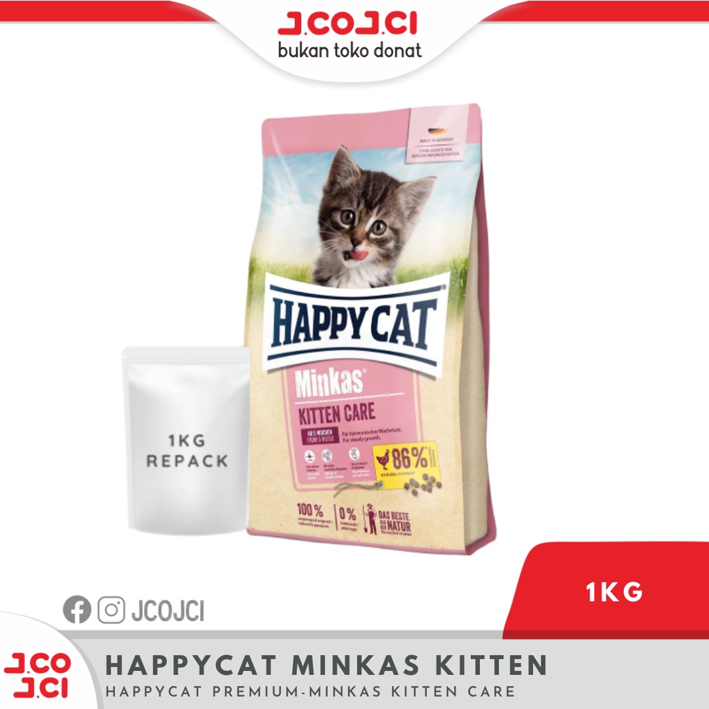 Jual Happy Cat Minkas Kitten Care Repack 1 Kg Makanan Kucing Shopee