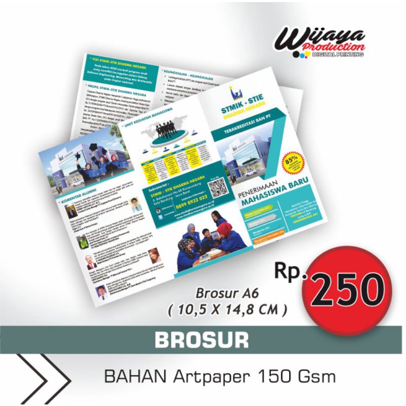 Jual CETAK BROSUR CETAK FLYER CETAK LEAFLET MURAH A6 COLOR Shopee