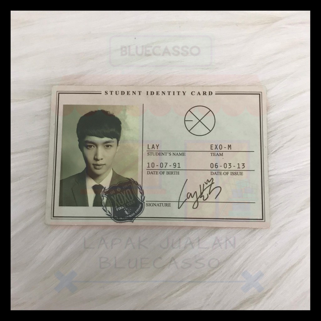 Jual EXO LAY ZHANG YIXING PHOTOCARD OFFICIAL XOXO SING FOR YOU EXACT