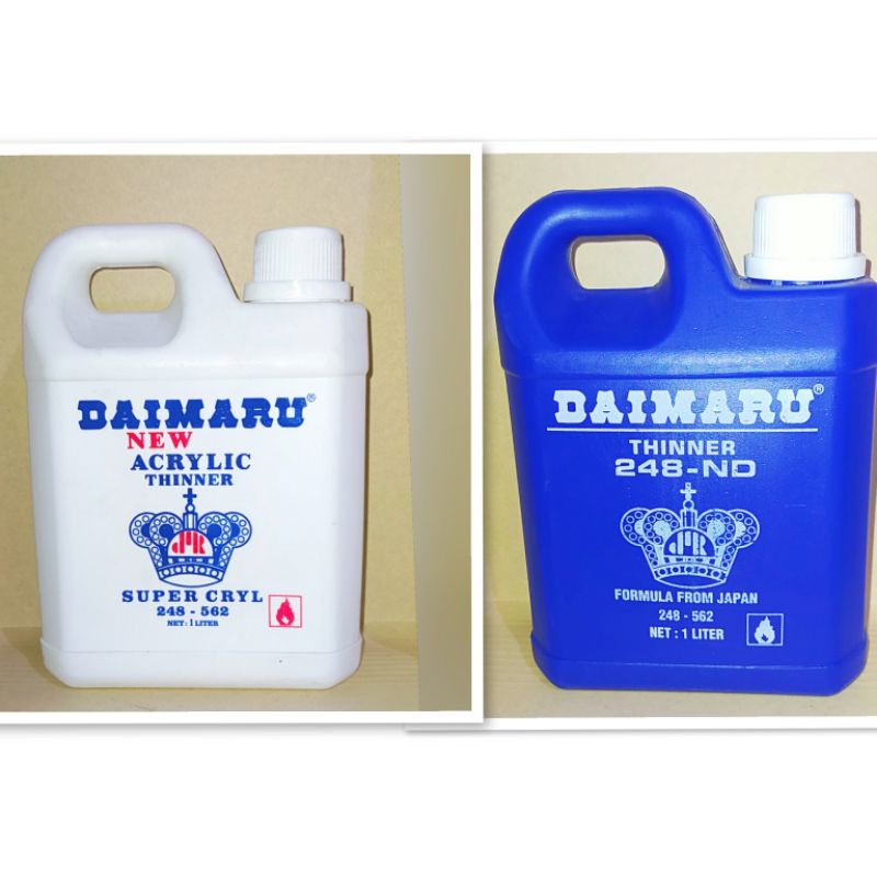 Jual Thinner Daimaru Acrylic Putih ND Biru Pengencer Cat Duko Clear