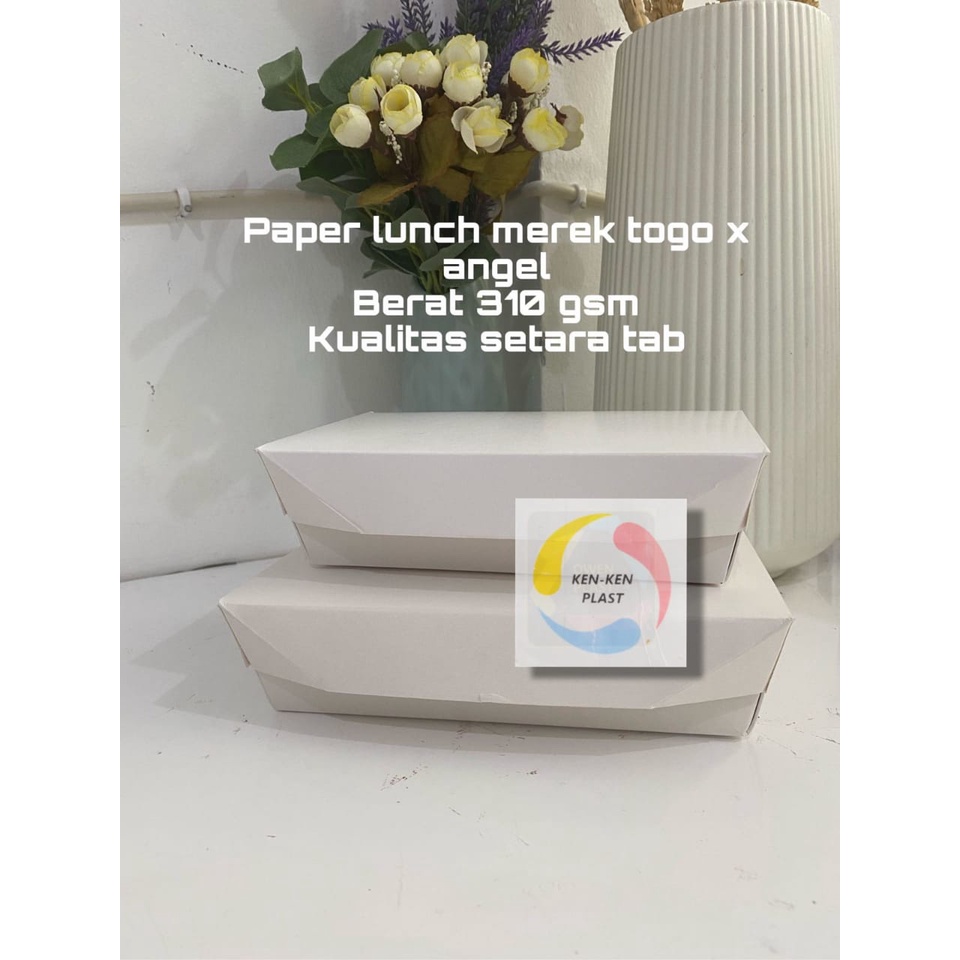 Jual PAPER LUNCH KOTAK MAKAN KERTAS PAPER LUNCH BOX UKURAN M DAN L 1