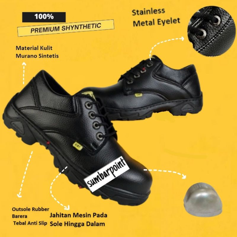 Jual Safety Boots Pria Sepatu Safety Pendek Ujung Besi Sepatu