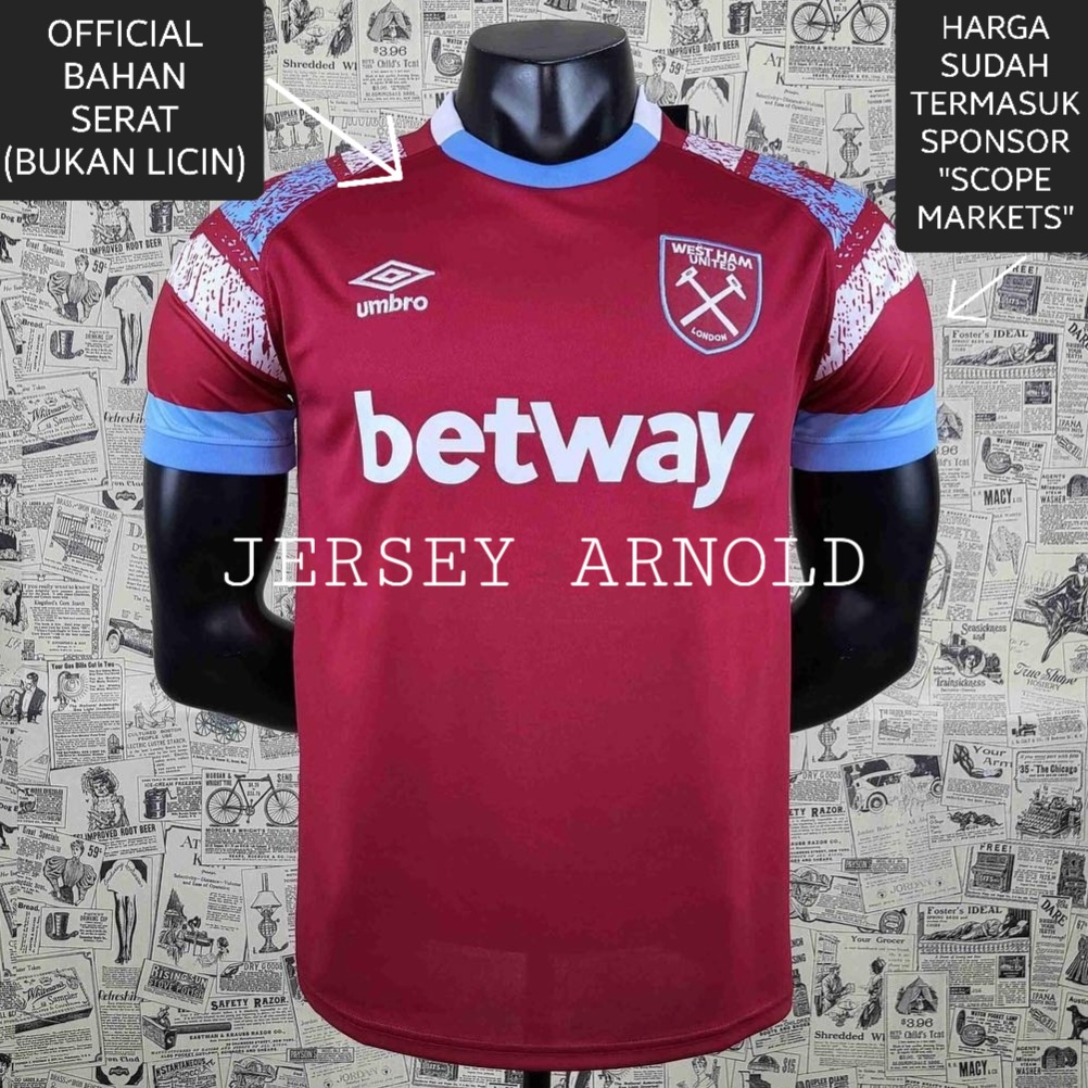 Jual Jersey Westham Home Musim Go Grade Ori Thailand