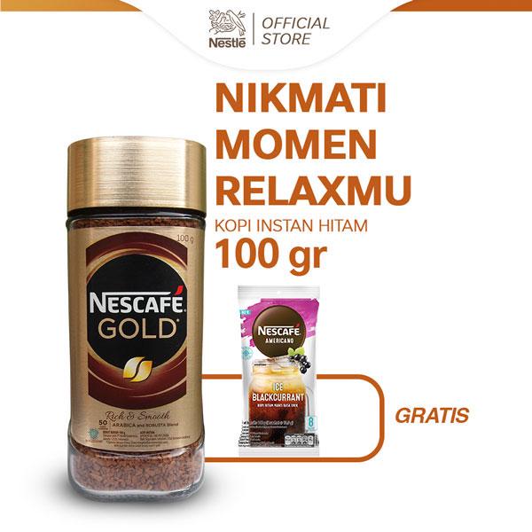 Jual Nescafe Gold Kopi Instan Kopi Hitam Jar Gr Free Nescafe