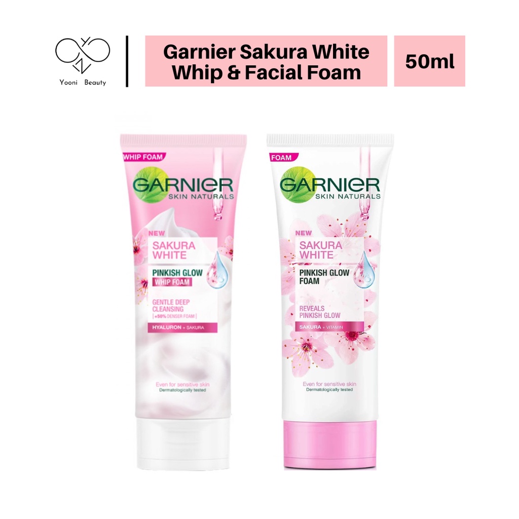 Jual Garnier Sakura White Facial Foam 50ml Face Wash Garnier Sakura