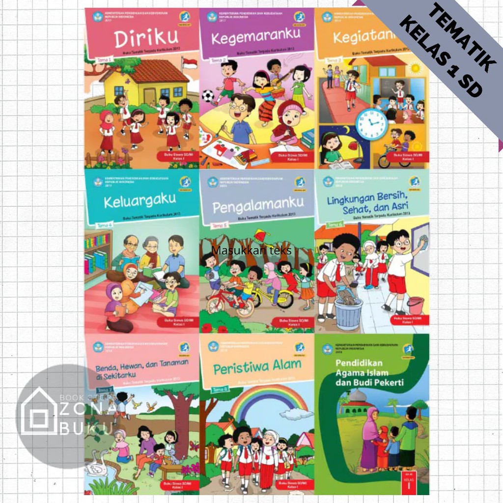 Jual BUKU PAKET TEMATIK SD KELAS 1 TEMA 1 2 3 4 5 6 7 8 AGAMA