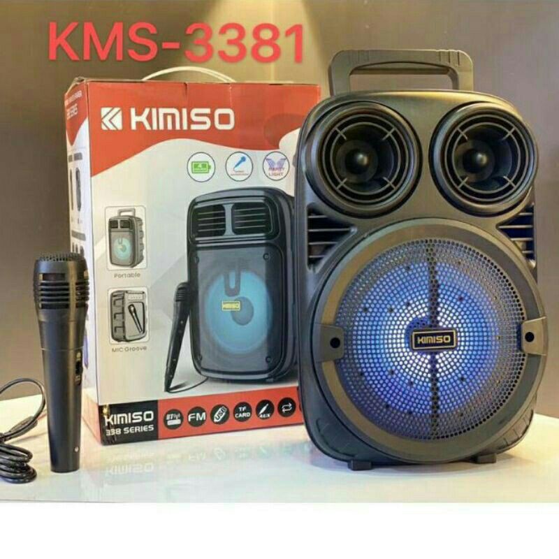 Jual COD Speaker Bluetooth 6 8 INCH Kimiso 338 3381 Plus Mic Karoke