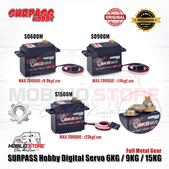 Jual Surpass Hobby Digital Servo 6KG 9KG 15KG Metal Gear For RC Car