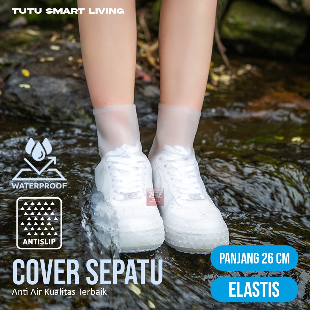 Jual TUTU COVER SEPATU PELINDUNG HUJAN JAS HUJAN SEPATU ANTI AIR